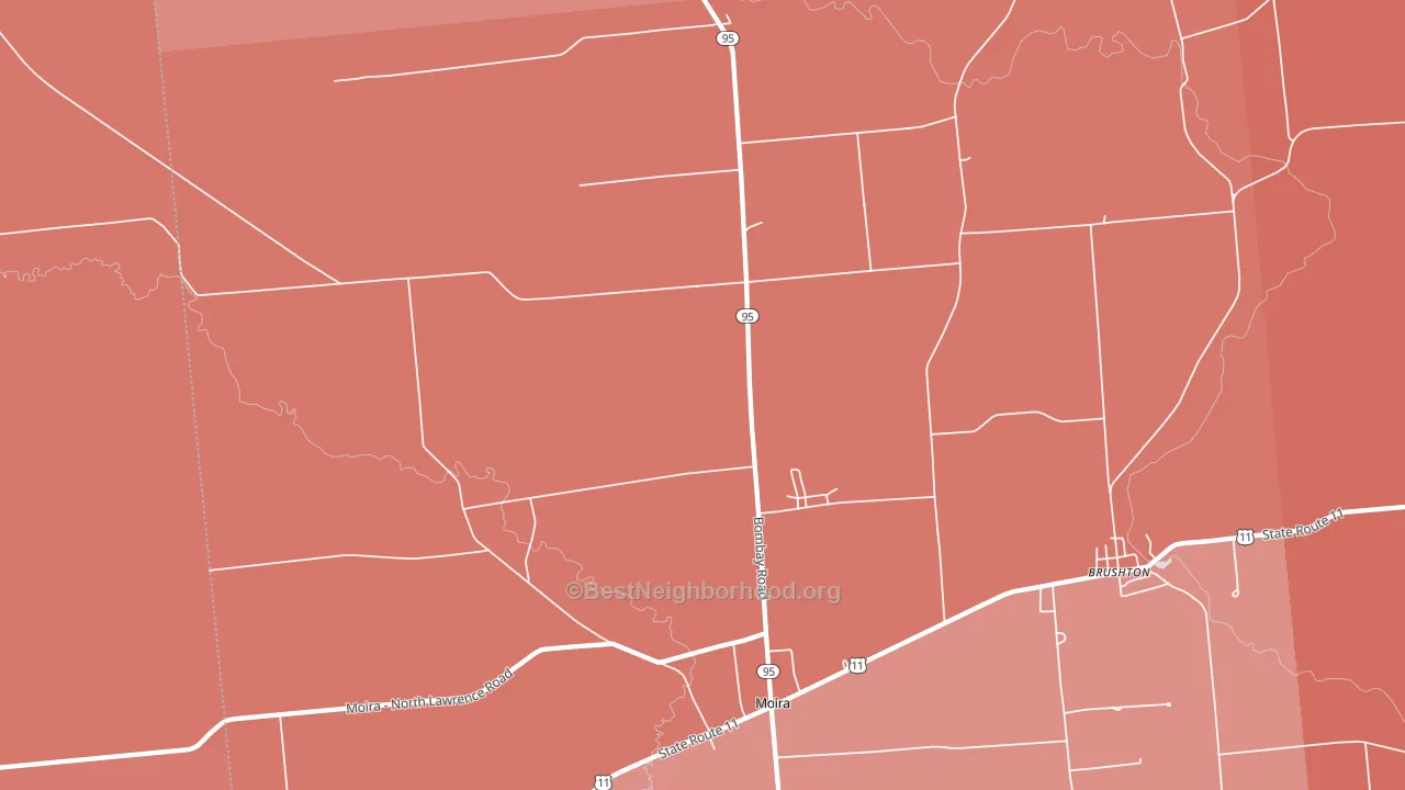 12957, NY block-group political-lean map