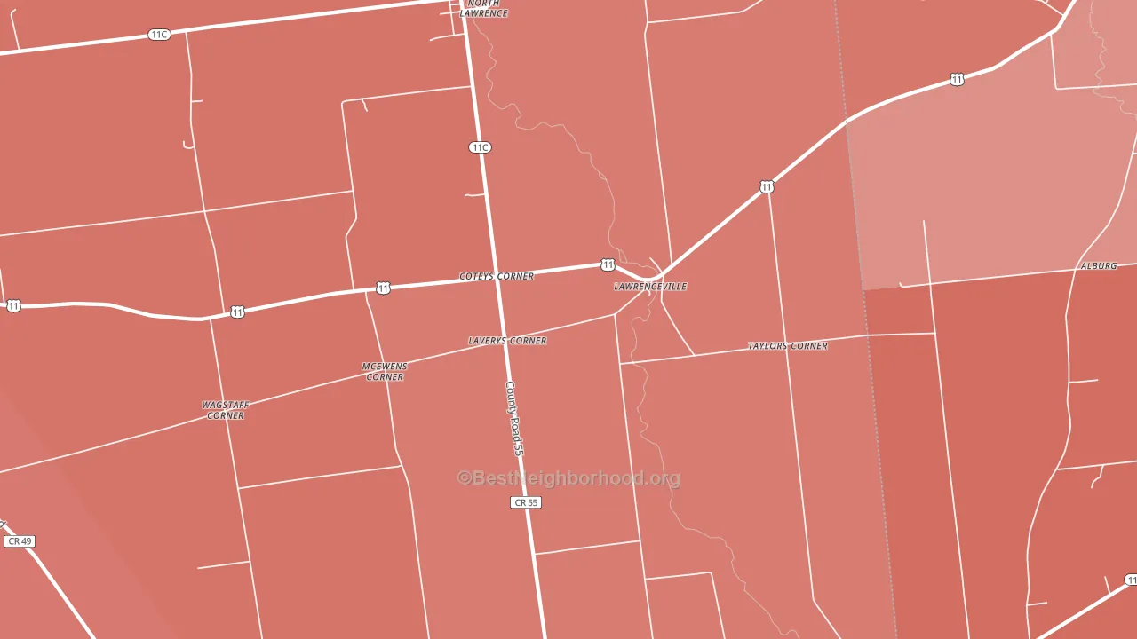 12967, NY block-group political-lean map