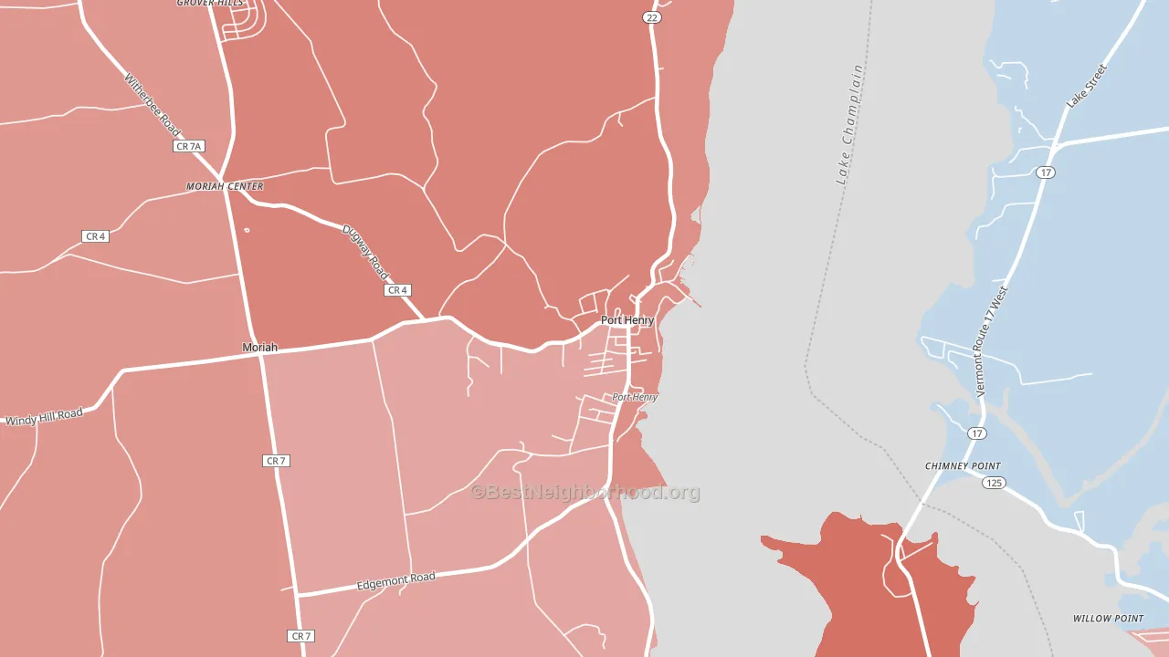 12974, NY block-group political-lean map