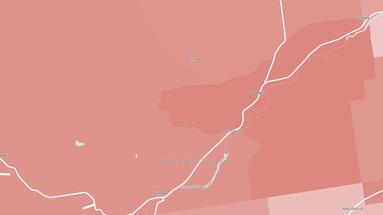 12981, NY block-group political-lean map