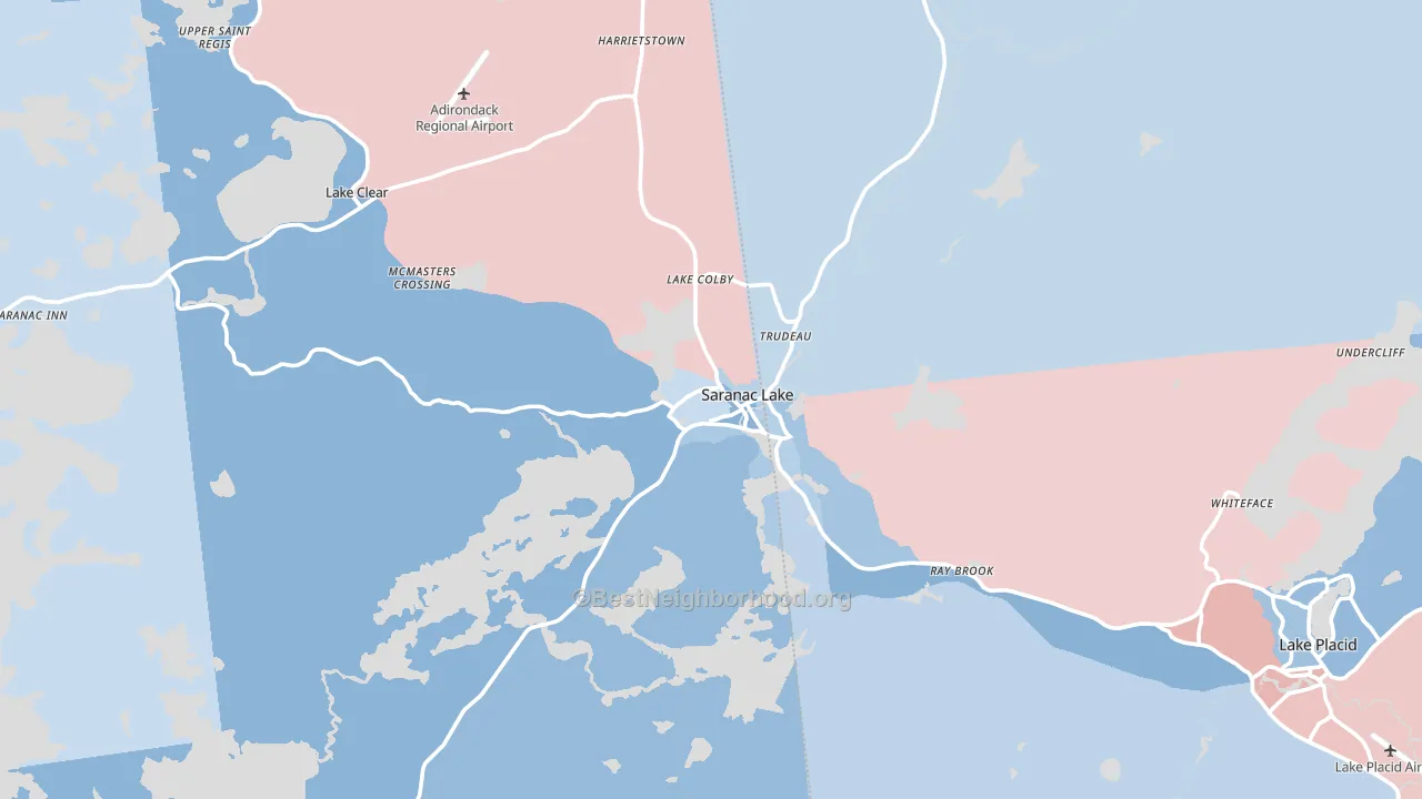 12983, NY block-group political-lean map