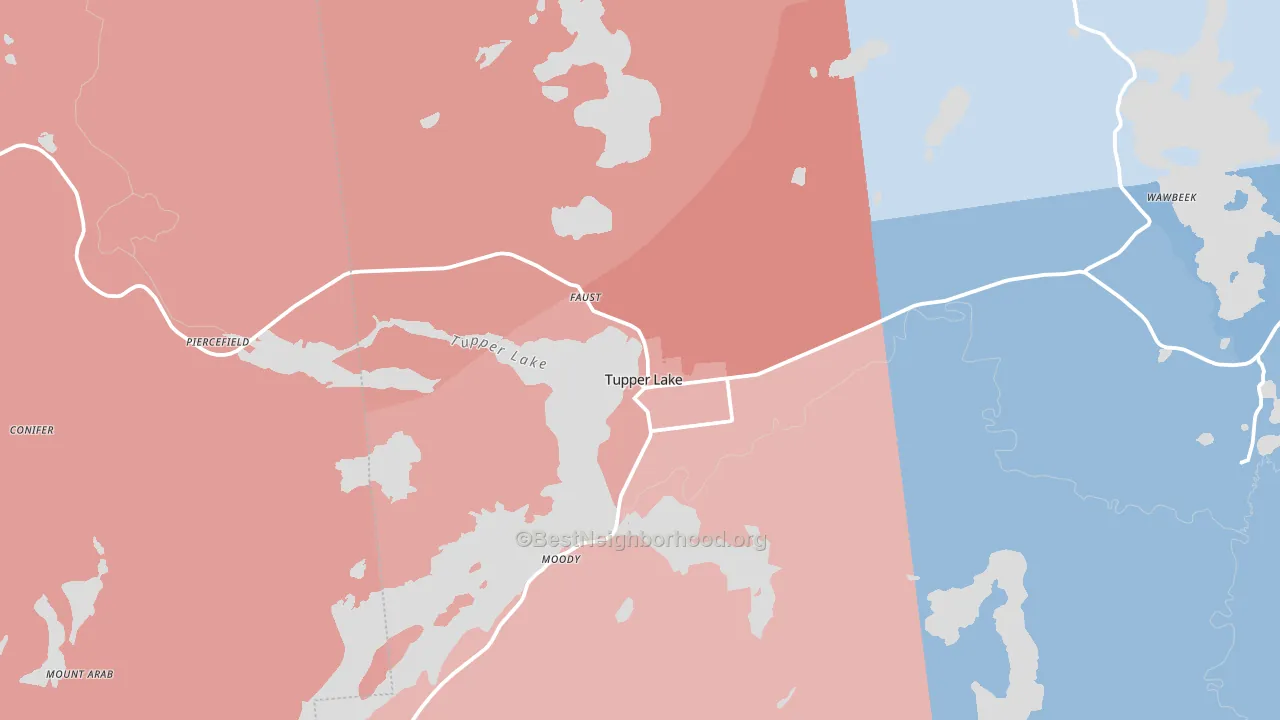 12986, NY block-group political-lean map