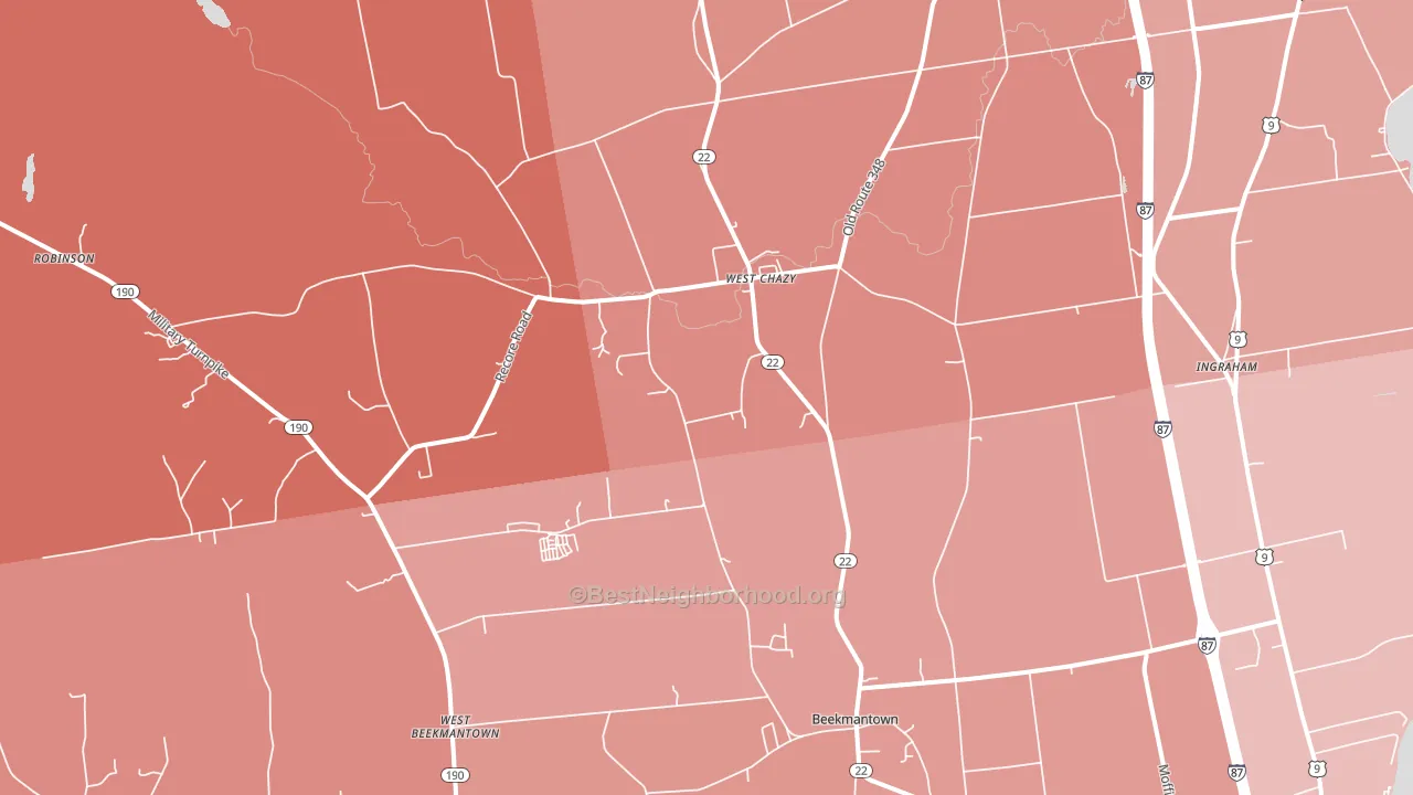 12992, NY block-group political-lean map