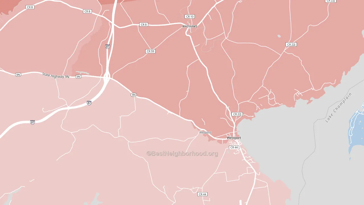12993, NY block-group political-lean map