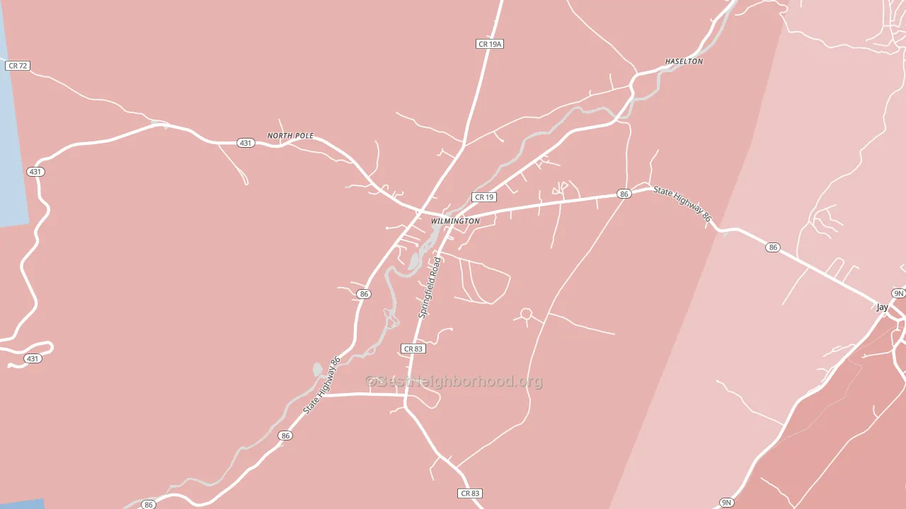 12997, NY block-group political-lean map