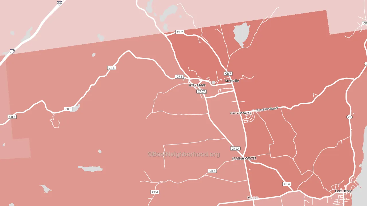 12998, NY block-group political-lean map