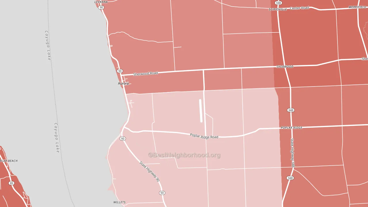 13026, NY block-group political-lean map