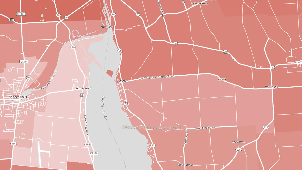 13034, NY block-group political-lean map