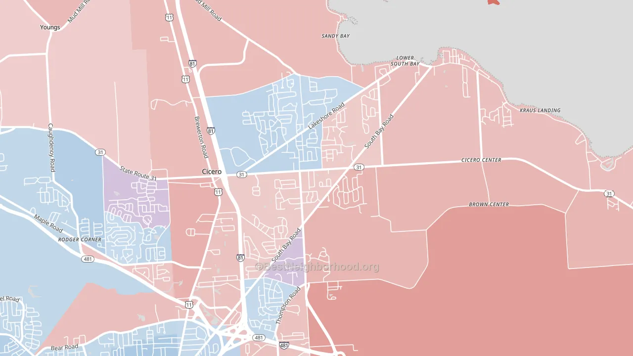 13039, NY block-group political-lean map