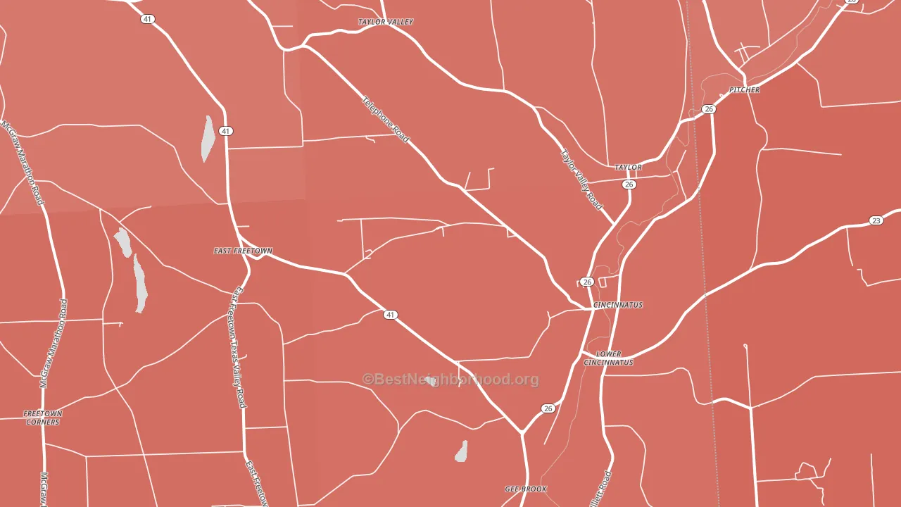 13040, NY block-group political-lean map