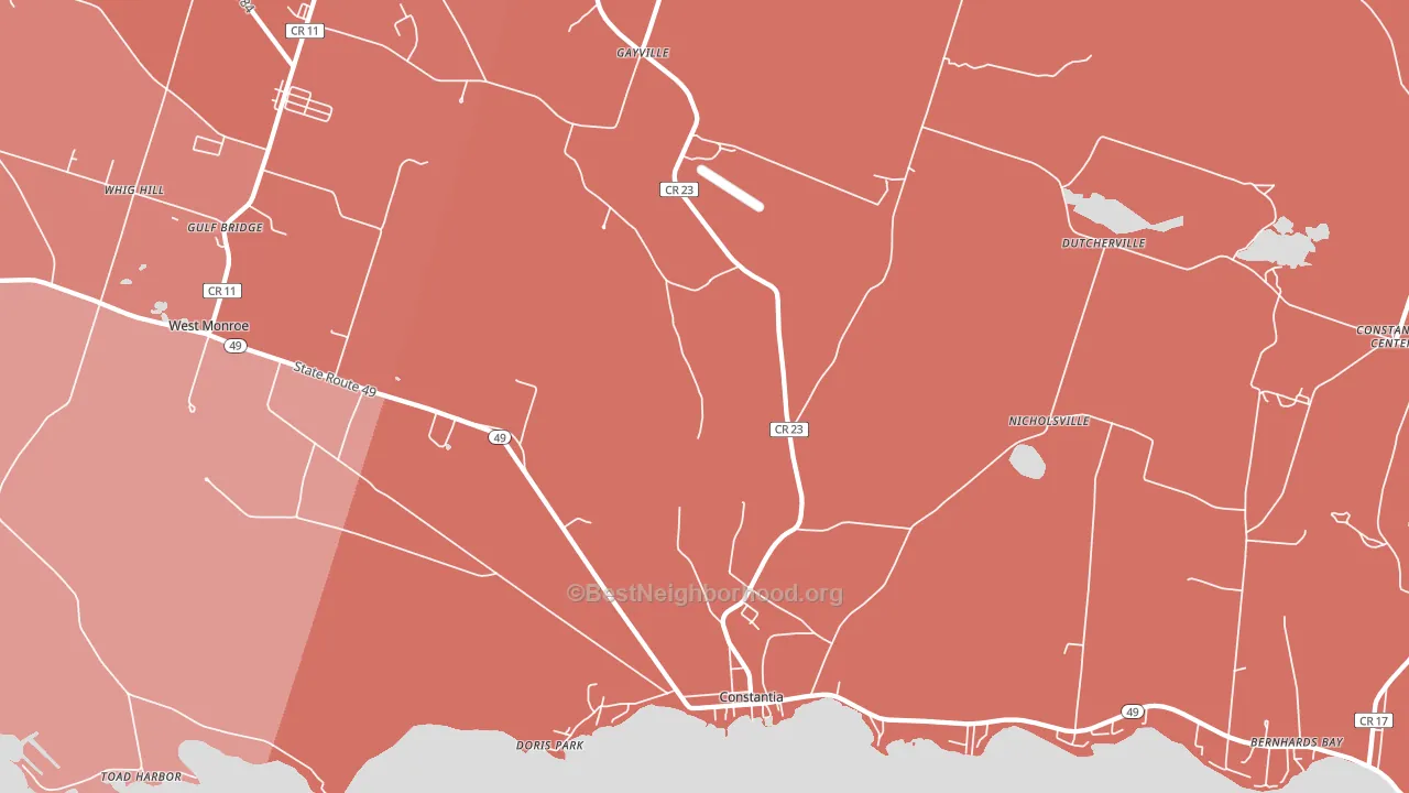 13044, NY block-group political-lean map