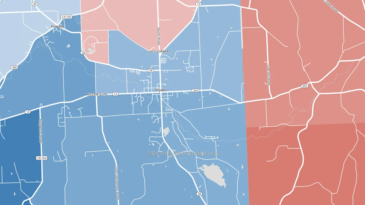 13053, NY block-group political-lean map