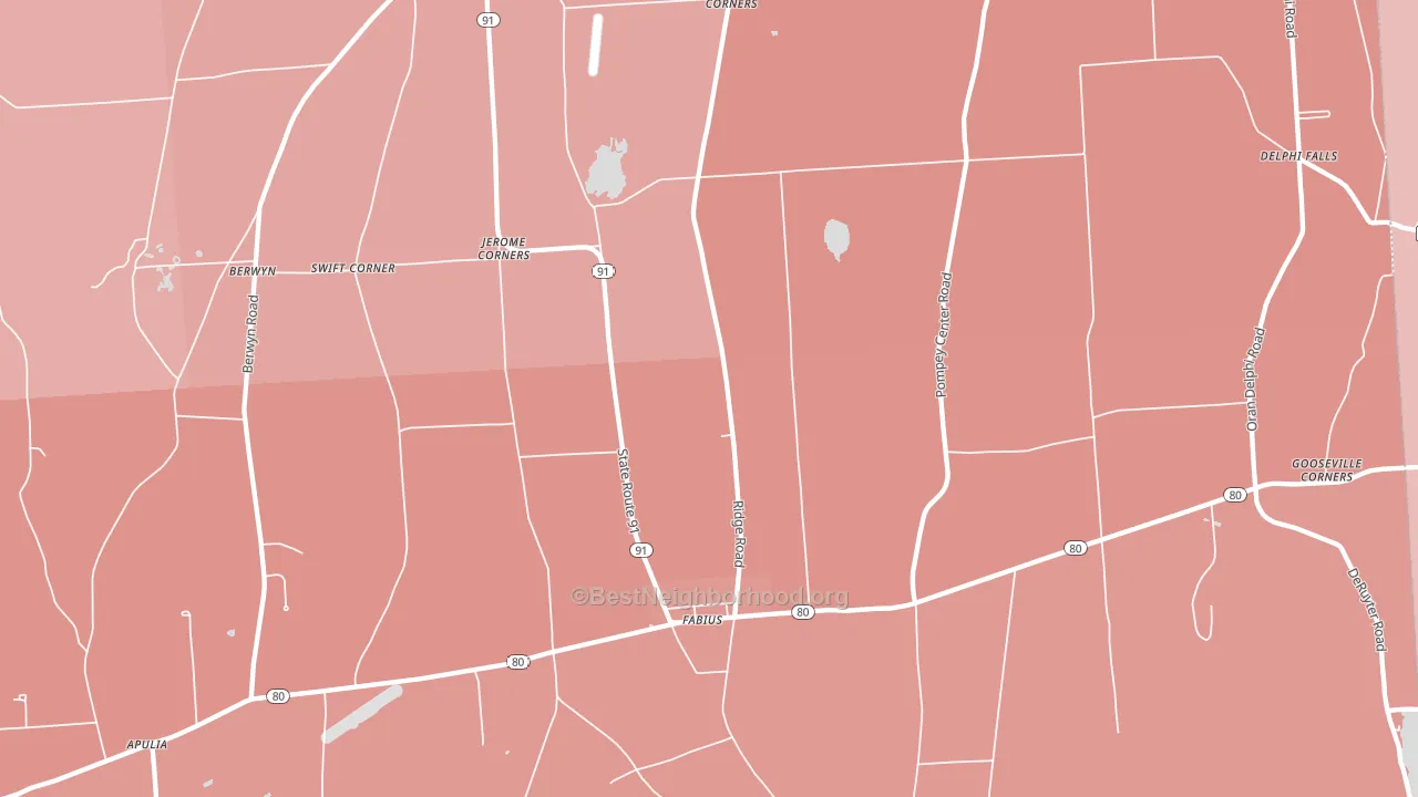 13063, NY block-group political-lean map