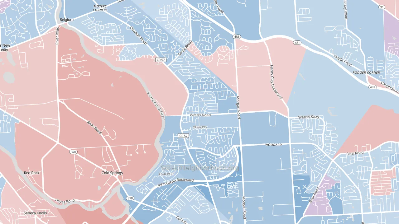 13090, NY block-group political-lean map