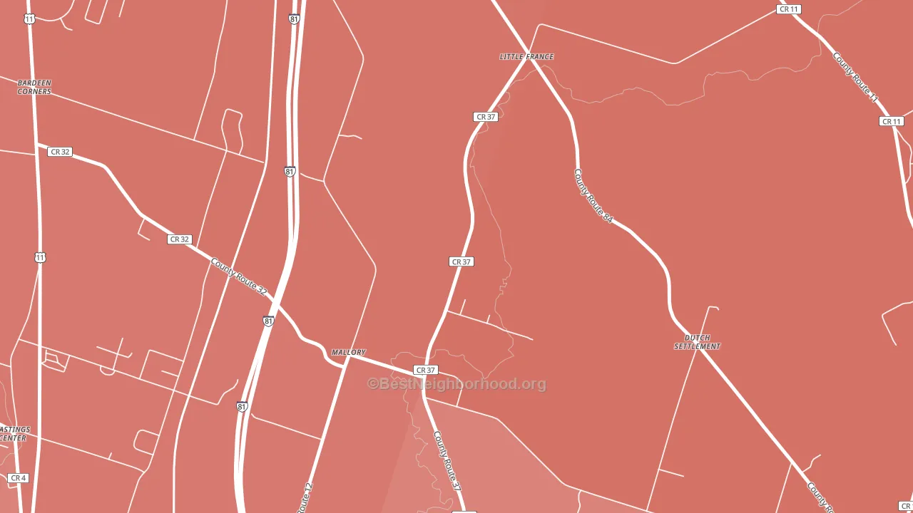 13103, NY block-group political-lean map