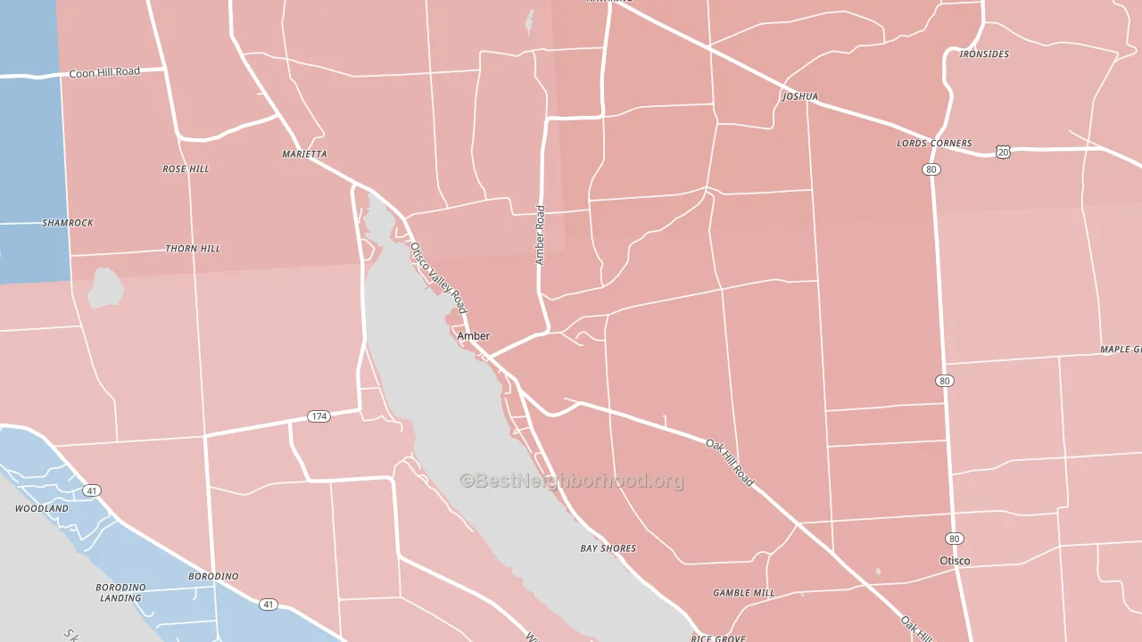 13110, NY block-group political-lean map