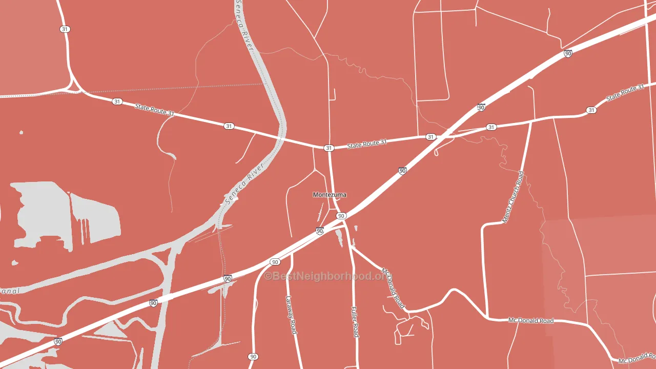 13117, NY block-group political-lean map