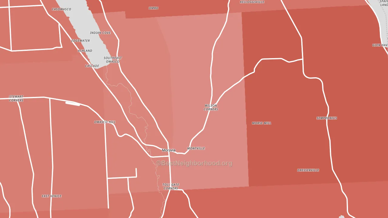13118, NY block-group political-lean map