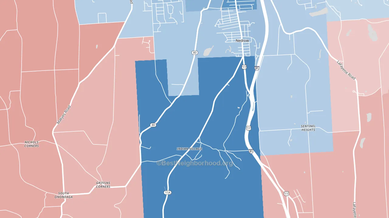 13120, NY block-group political-lean map