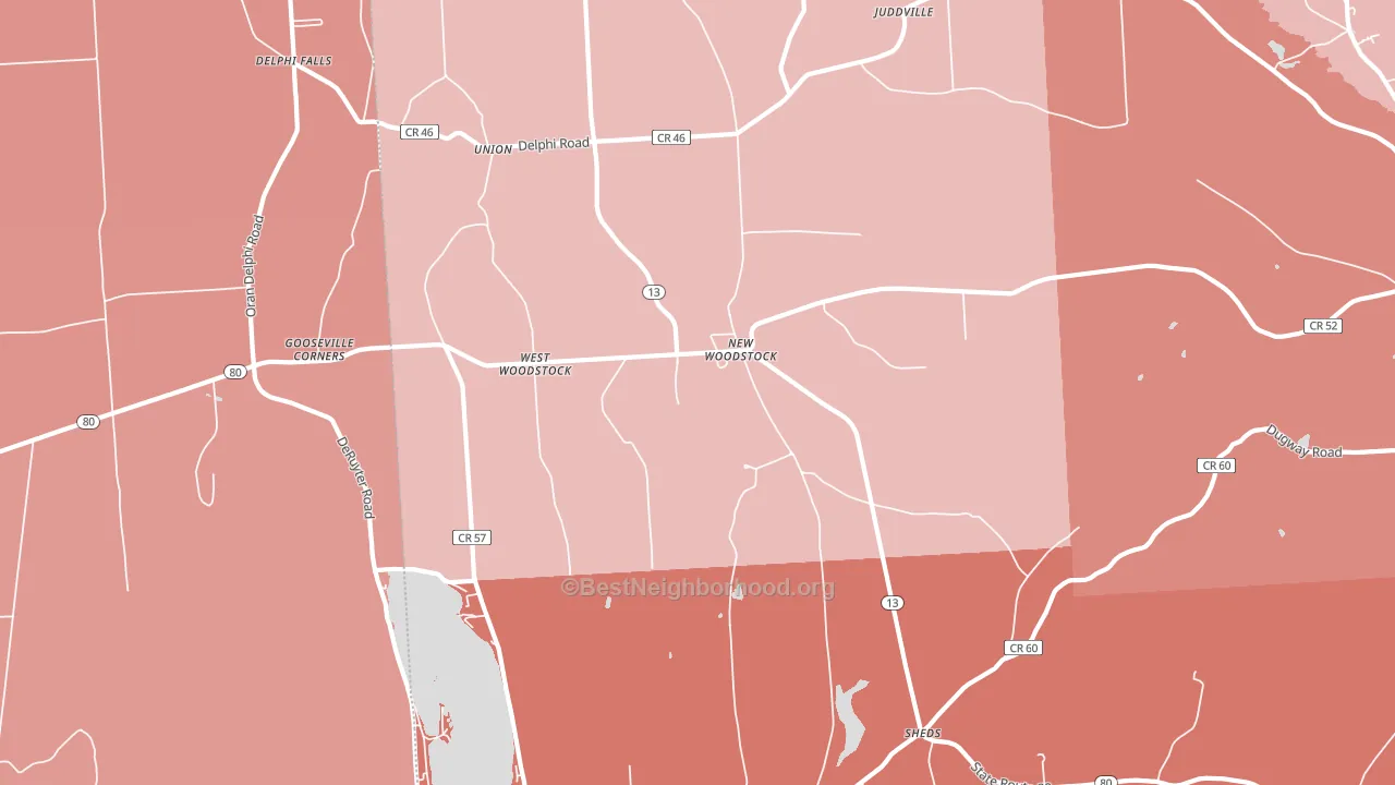 13122, NY block-group political-lean map