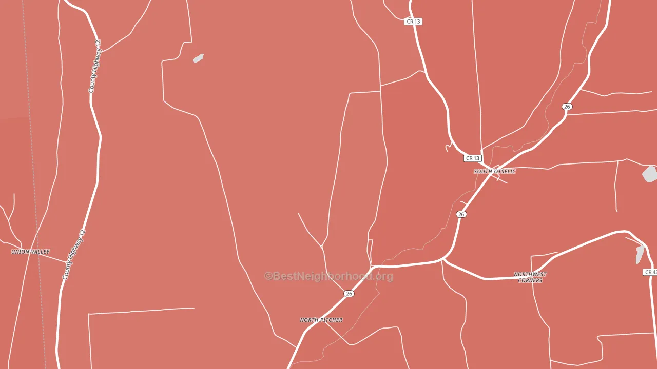 13124, NY block-group political-lean map