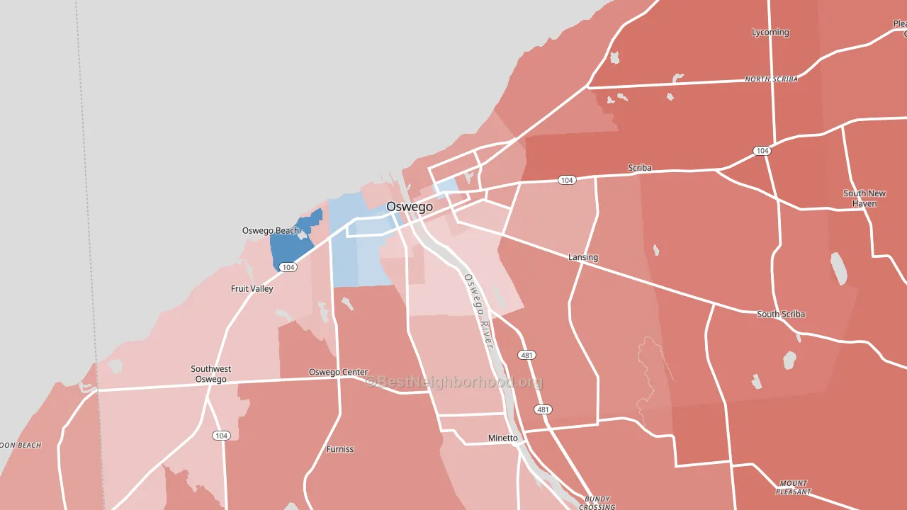 13126, NY block-group political-lean map