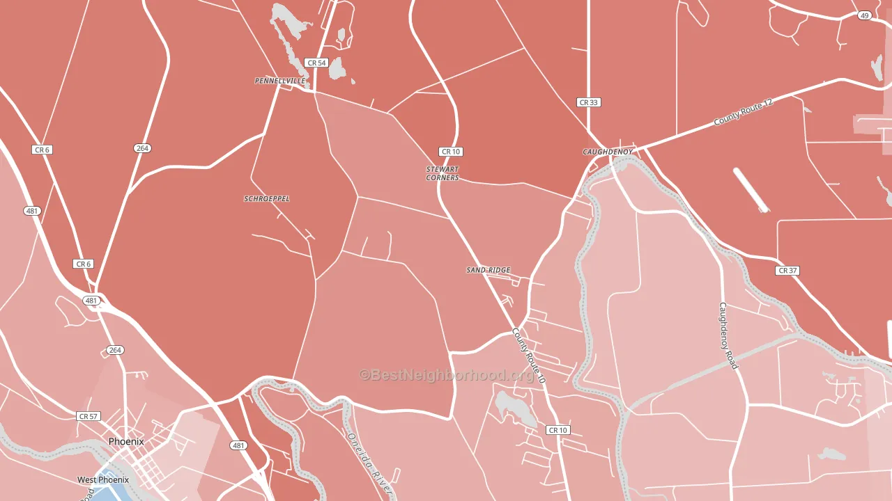 13132, NY block-group political-lean map
