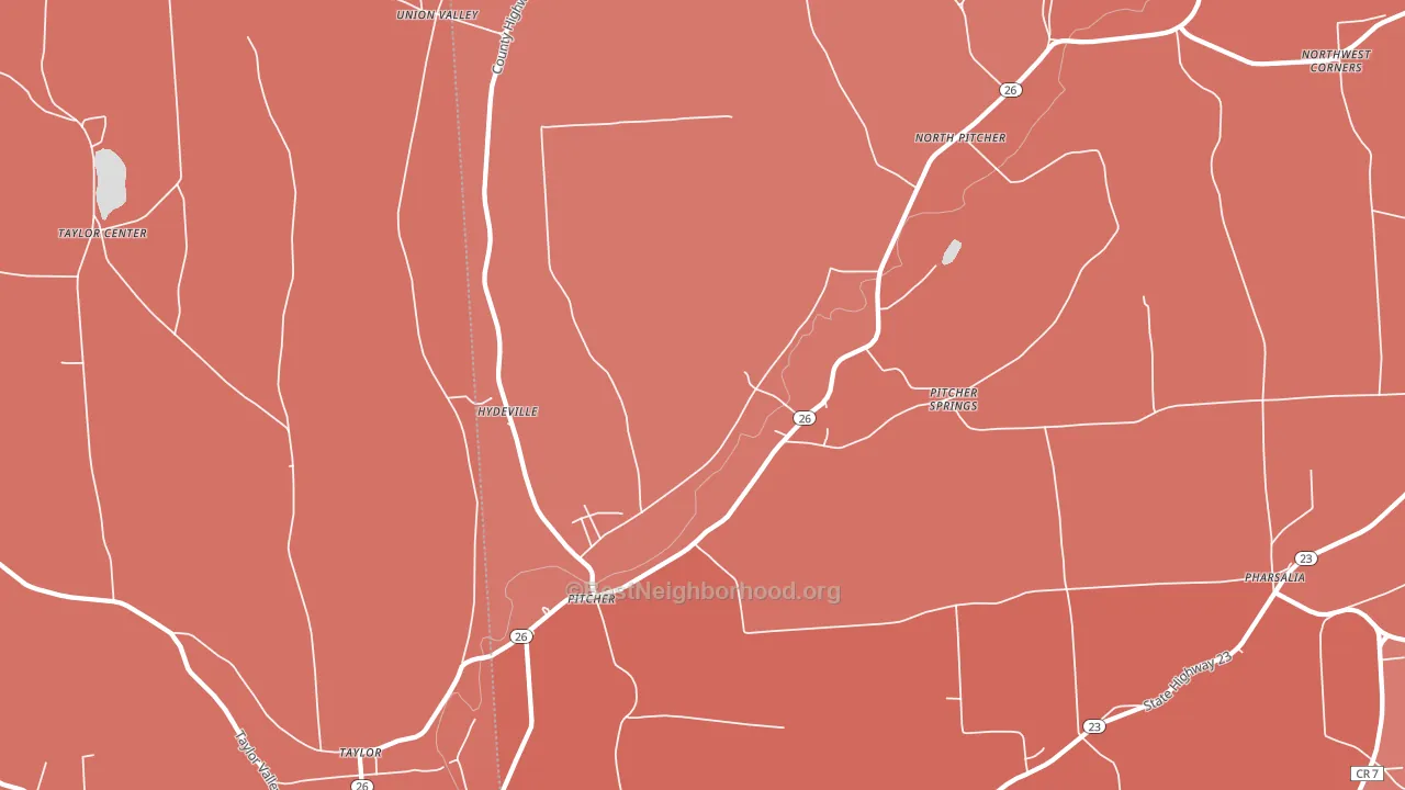 13136, NY block-group political-lean map