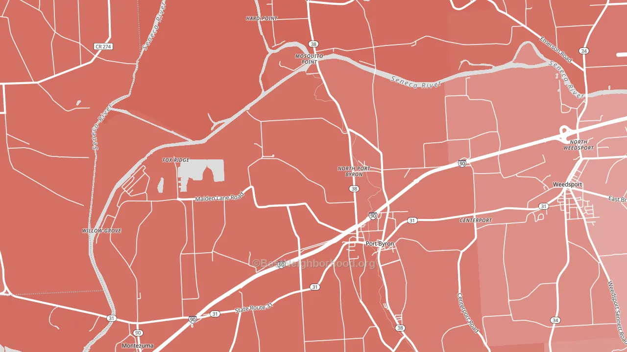 13140, NY block-group political-lean map