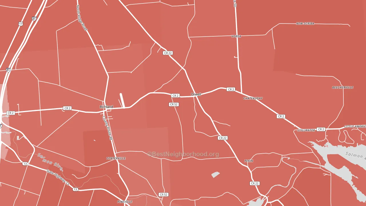 13144, NY block-group political-lean map