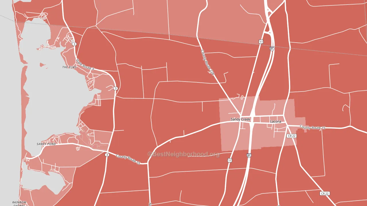 13145, NY block-group political-lean map
