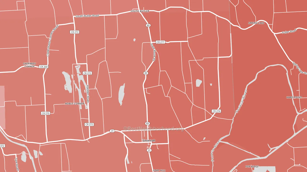 13146, NY block-group political-lean map