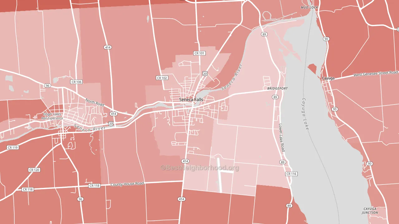 13148, NY block-group political-lean map