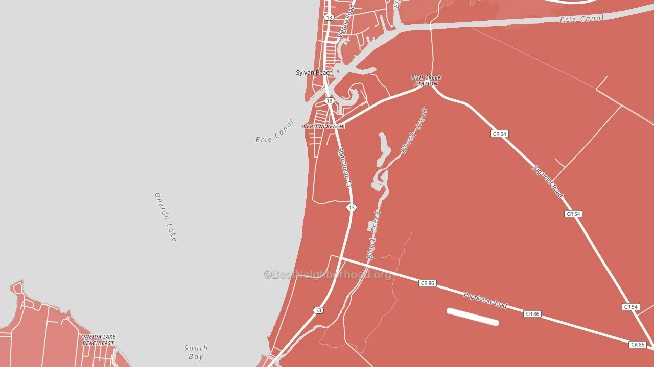 13162, NY block-group political-lean map