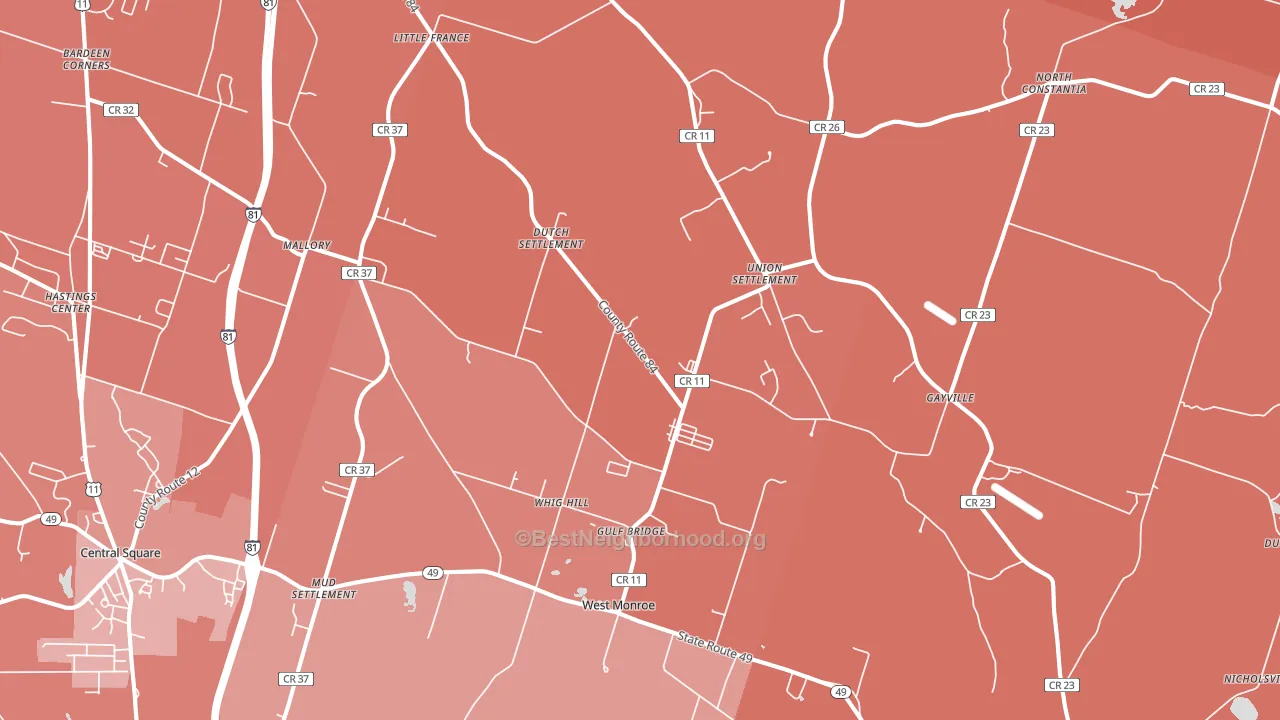 13167, NY block-group political-lean map