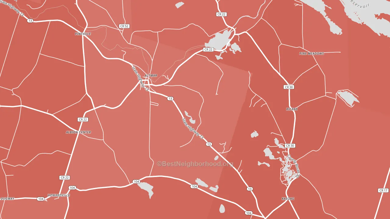 13302, NY block-group political-lean map