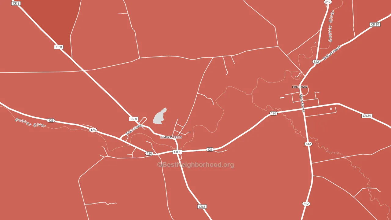 13305, NY block-group political-lean map