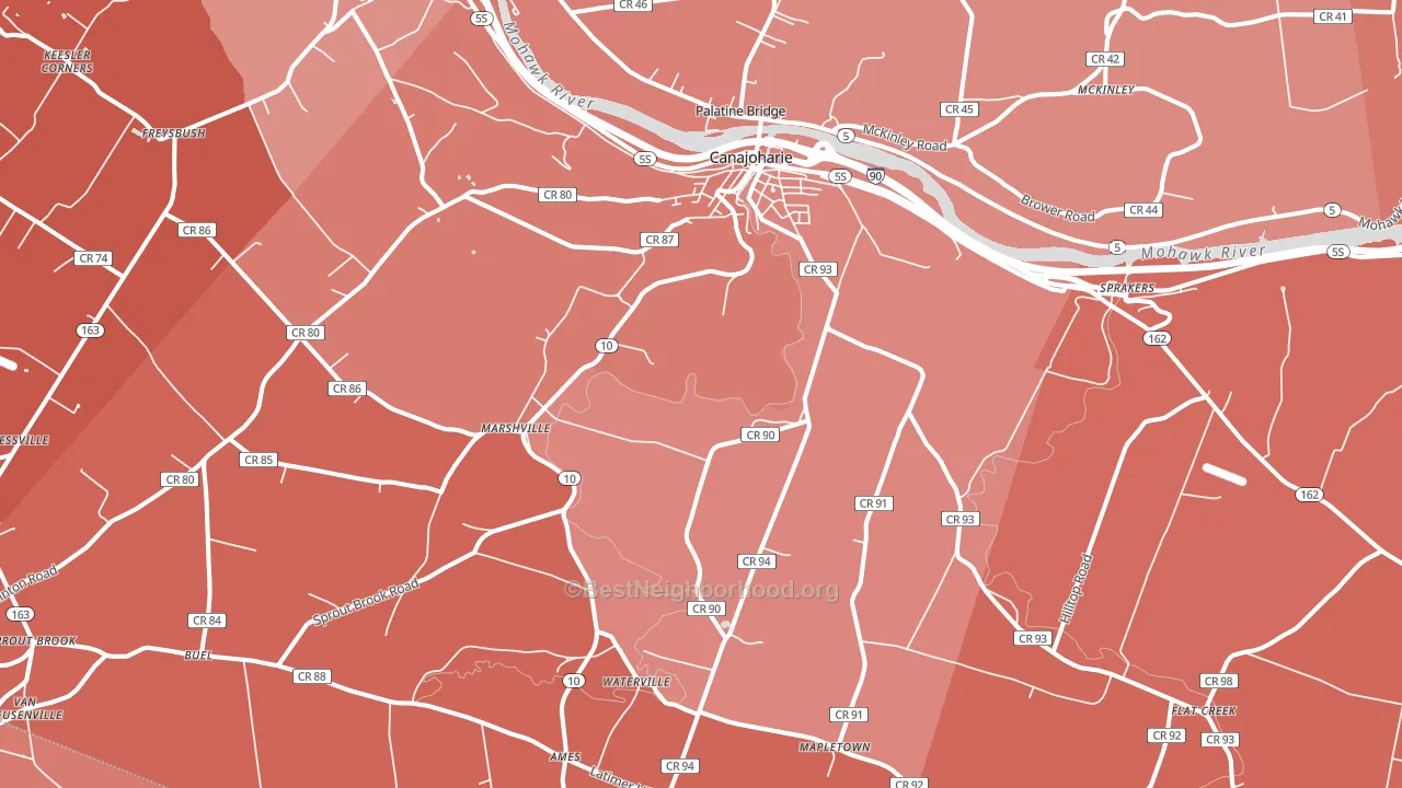 13317, NY block-group political-lean map