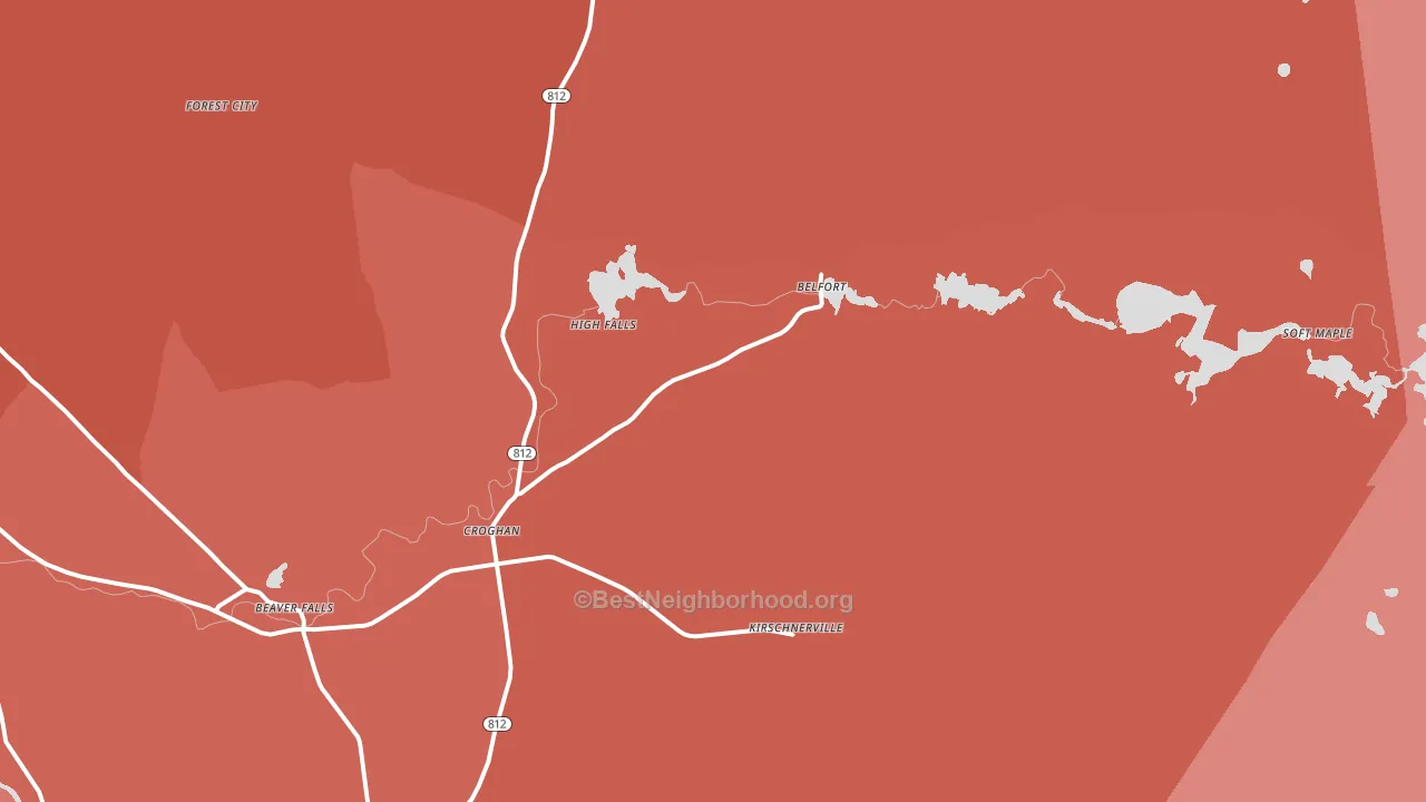 13327, NY block-group political-lean map