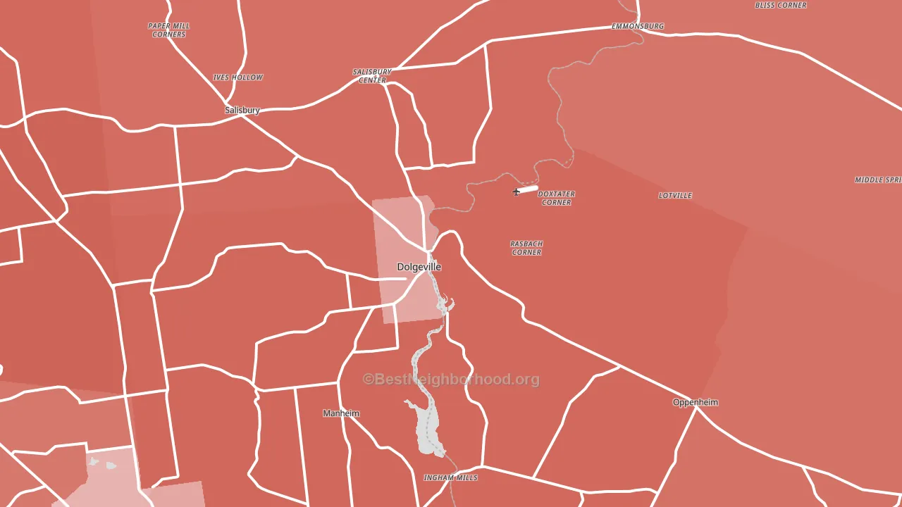 13329, NY block-group political-lean map