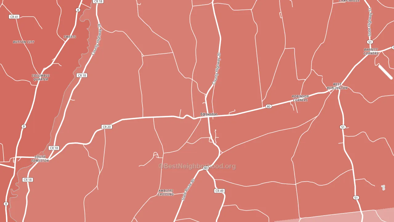 13335, NY block-group political-lean map