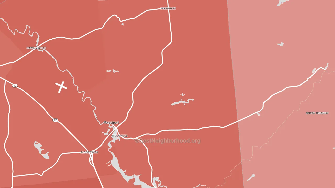 13338, NY block-group political-lean map