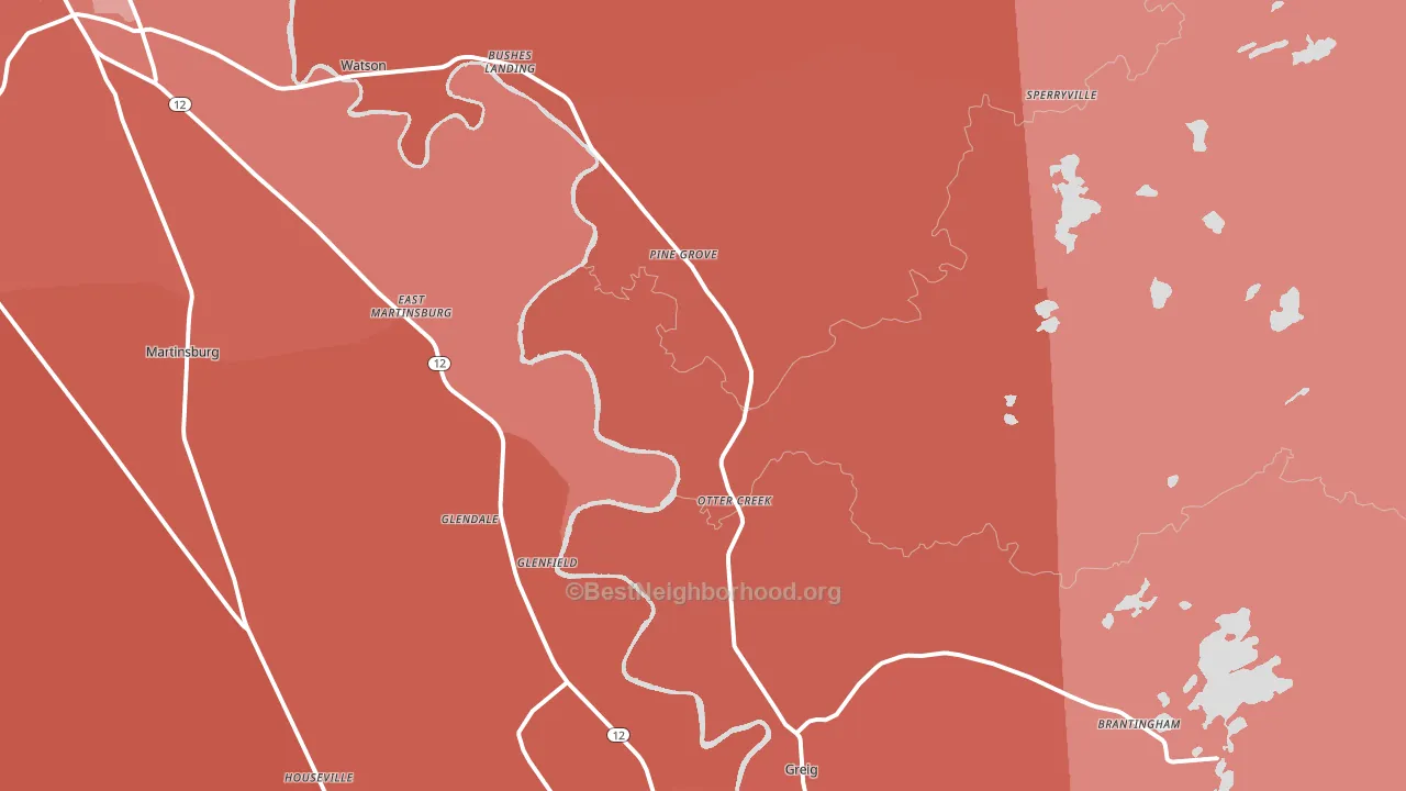13343, NY block-group political-lean map