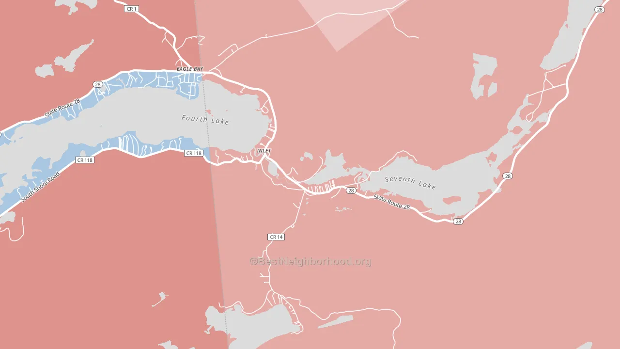 13360, NY block-group political-lean map