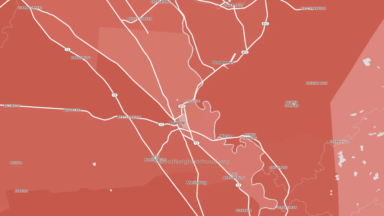 13367, NY block-group political-lean map