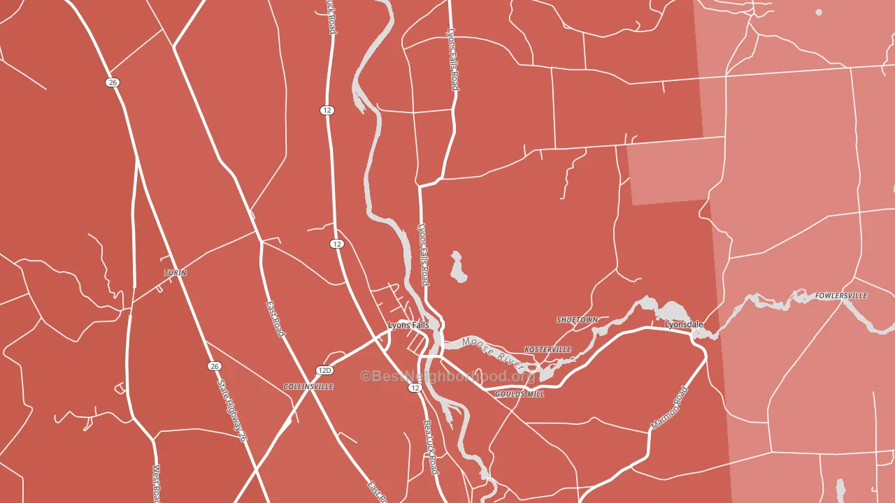 13368, NY block-group political-lean map