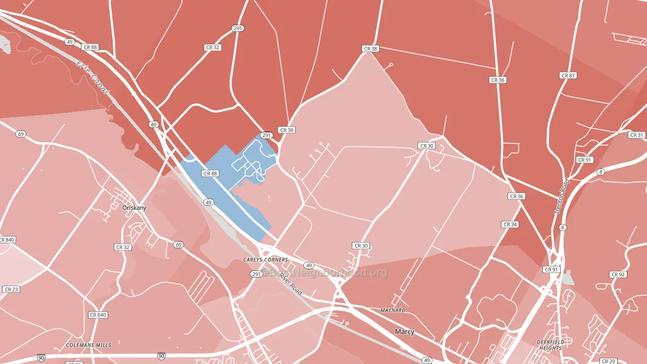 13403, NY block-group political-lean map
