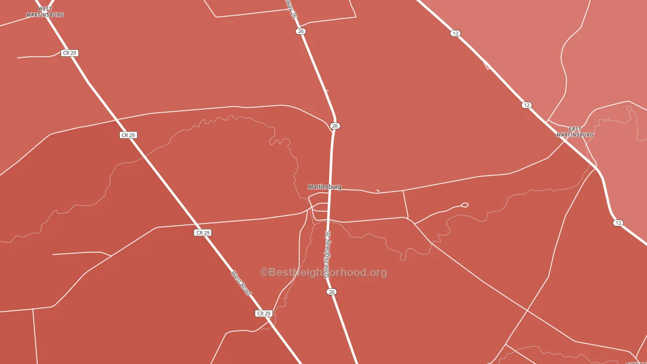 13404, NY block-group political-lean map