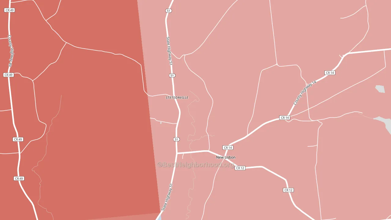 13415, NY block-group political-lean map