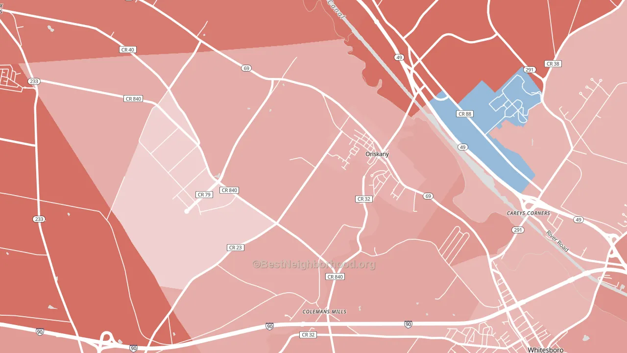 13424, NY block-group political-lean map